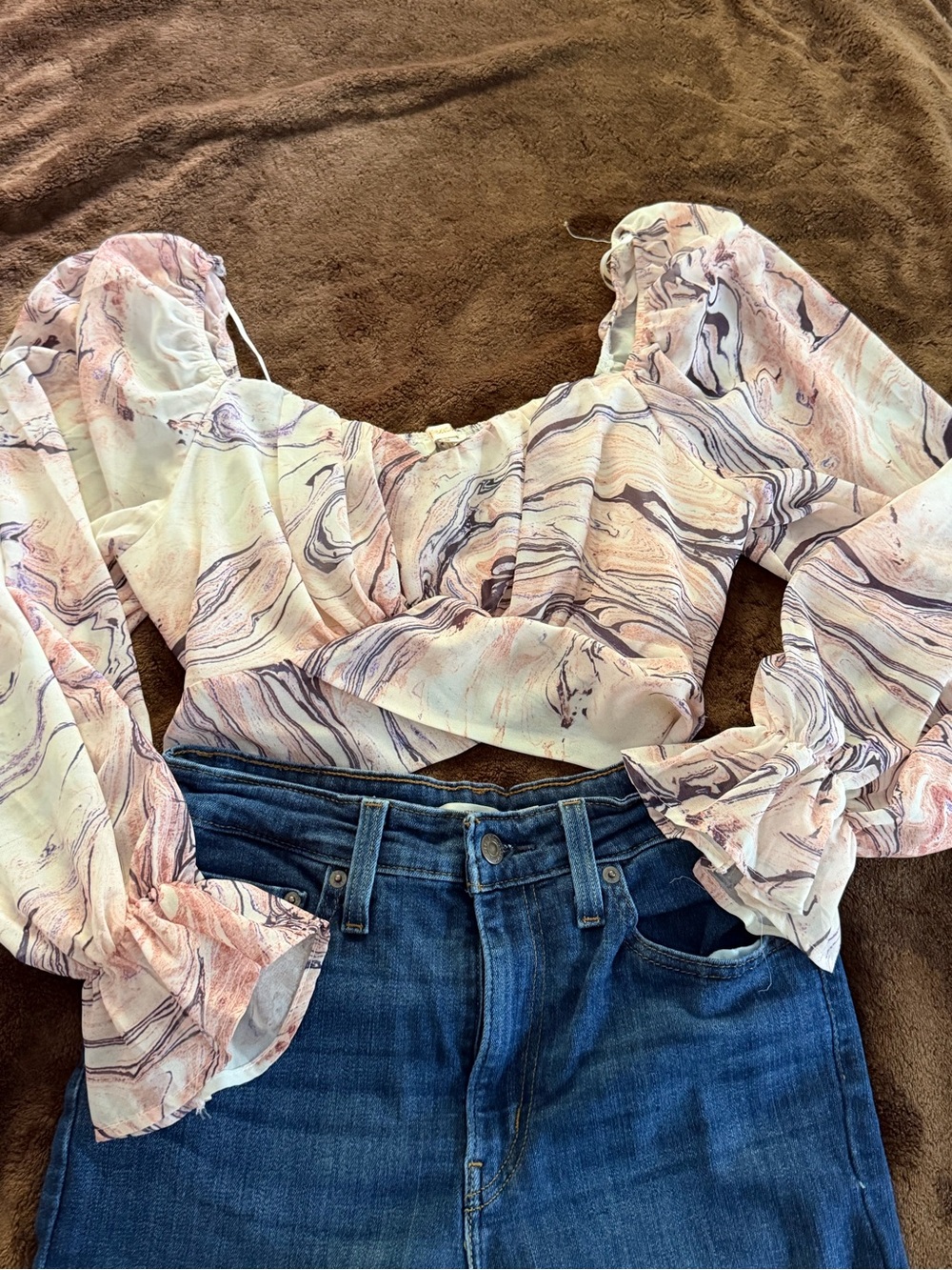 Pink and purple crop top